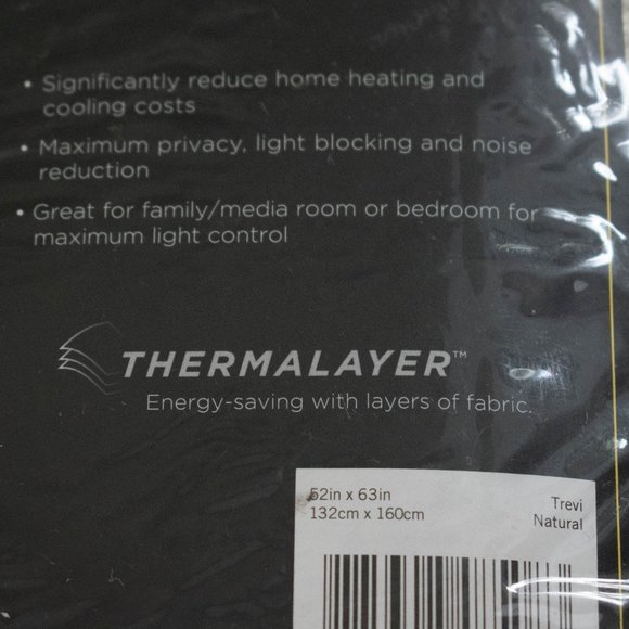 Eclipse Trevi Polyester Blackout Thermal Lined Single Curtain Panel - Picture 7 of 7